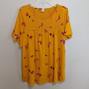Smocked Swing Shirt